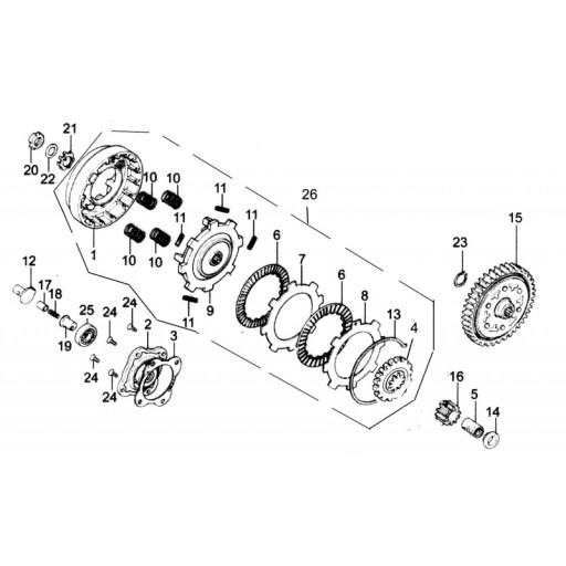TESNENIE PRÍTLAČNÉHO TYPU SPOJKY v krížovom motore MRF 120 cm3 PIT BIKE