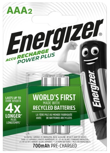 2x ENERGIZER BATÉRIE AAA R3 HR03 Ni-MH 1,2V 700mAh
