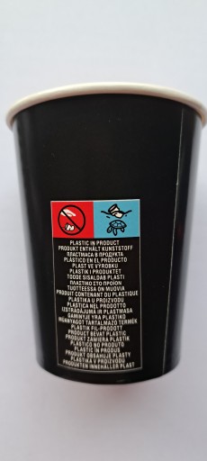 Čierne papierové poháre 250 ml 6 ks
