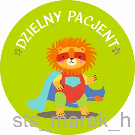 Motivačné nálepky statočný pacient BIG STRONG 5 cm UNISEX 100 ks.