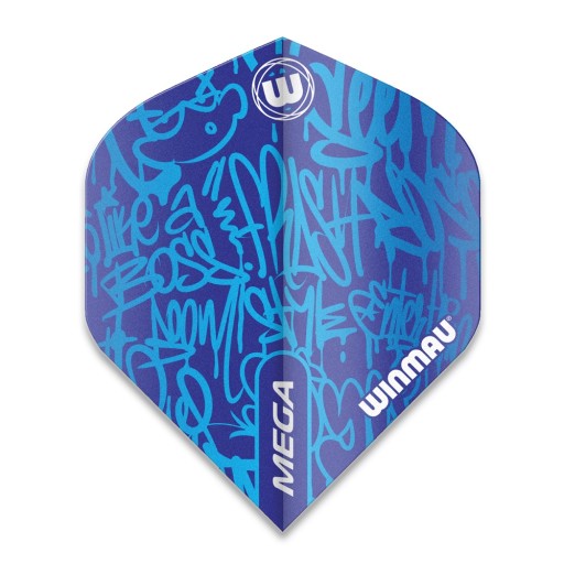 WINMAU MEGA GRAFFITI Šípkové pierko MODRÁ 240