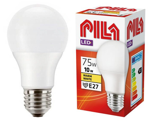 LED žiarovka E27 A60 2700K 10W PILA teplá farba