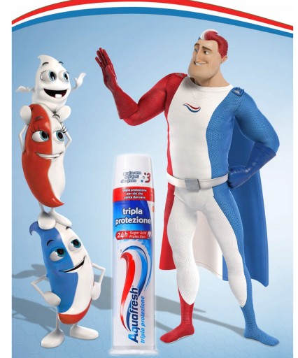ZUBNÁ PASTA S FLUORIDOM BIELIACA PROTI KAZU TARSONA Aquafresh