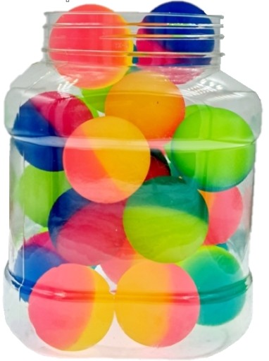 XXL gumená guľa, 4,3 cm fluo