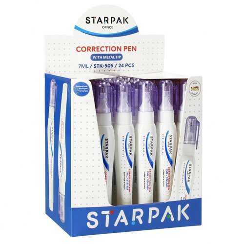 KOREKČNÉ PERO/Guľôčkový hrot KOVOVÝ ŠKOLA 7ml STARPAK
