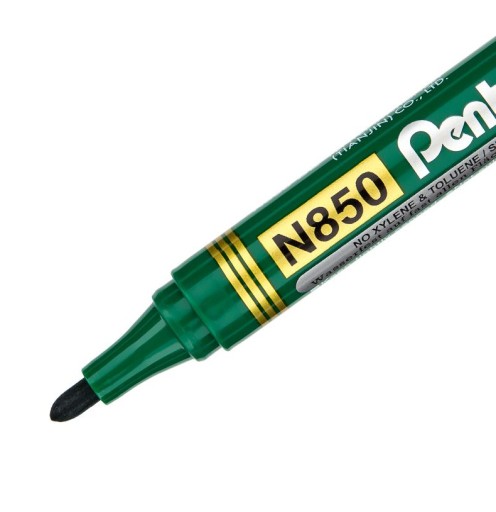 Permanentný popisovač Pentel N850 zelený s okrúhlym hrotom