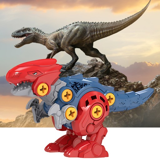 KONŠTRUKČNÁ SADA PRE KRÚTACÍ BLOK SKRUTKOVAČ DINOSAUR HRAČKA 2x 5v1
