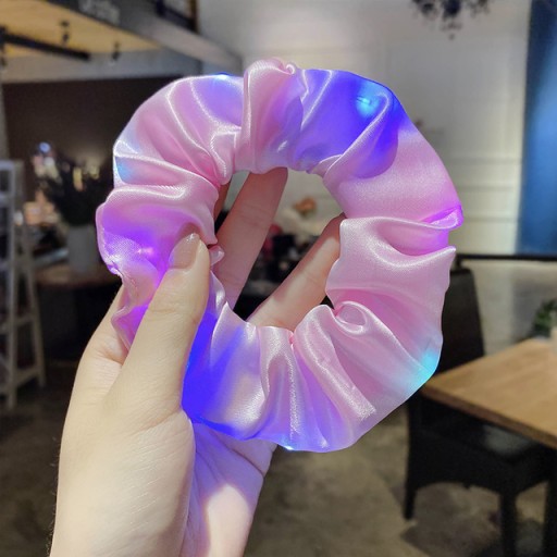 HAIR RUNSTERY LED SVIETIACI SCRUNCHIE NA HLAVU RUKY GUMIČKA