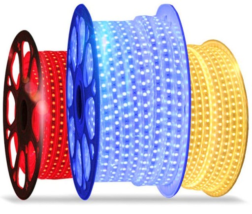 RGB LED pásik 230V 5050 1M Vodotesný hadicový pás