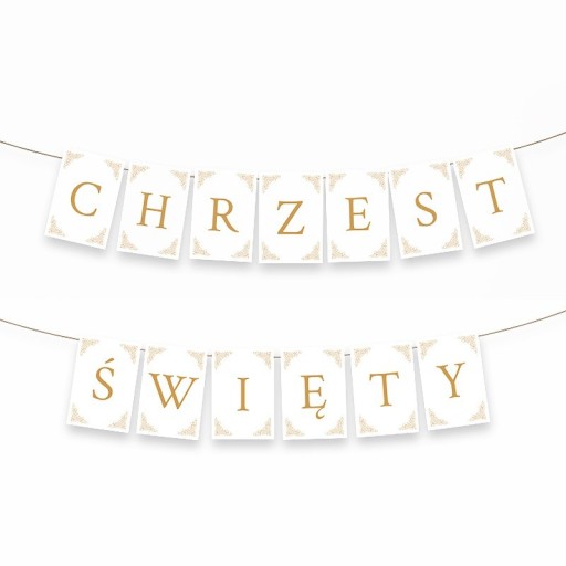 BANNER Svätý krst biely a zlatý VEĽKOFORMÁT