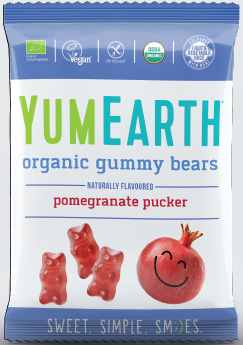 EKO ovocné želé z granátového jablka (Gummy Bears) 50g - YumEarth