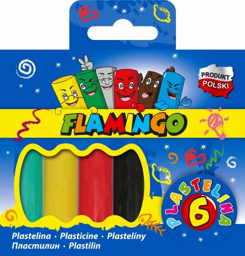 Plastelína plameniak 6 farieb