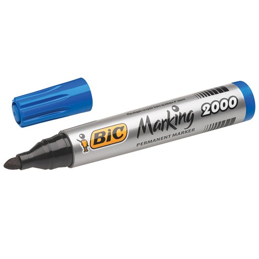 PERMANENTNÝ ZNAČOVAČ MODRÝ okrúhly BIC OZNAČENIE