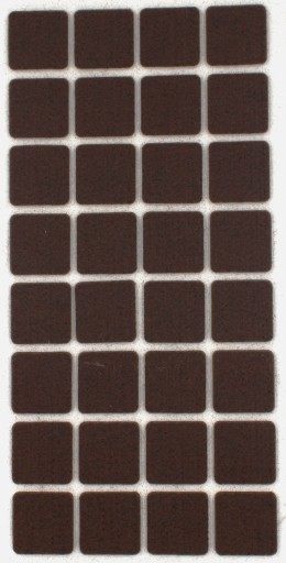 STAROSTLIVOSŤ O PODLAHU samolepiace plsti 25 x 25 mm HNEDÁ