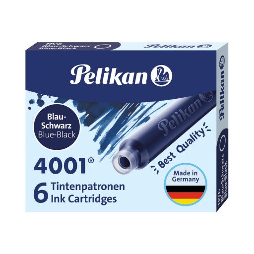 PELIKAN PIEROVÉ NÁPLŇKY KRÁTKE TP/6 6ks MODROČIERNA
