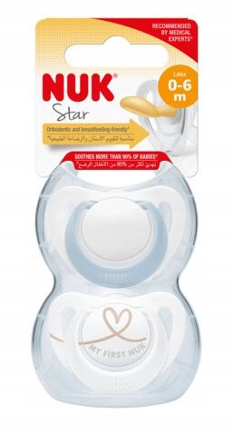 NUK STAR cumlík latexový 0-6m 2 bal