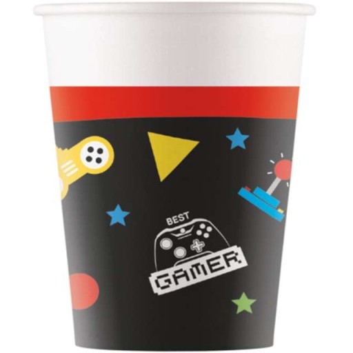 Gaming Party narodeninové poháre 200 ml 8 ks