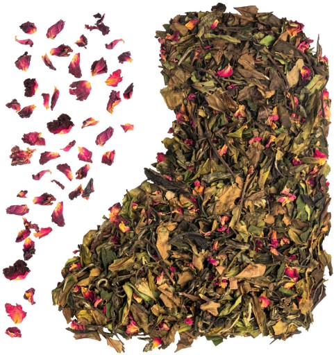 PAI MU TAN BIELY ČAJ + LÍSTEVKY RUŽÍ LAHODNÉ! 50 g