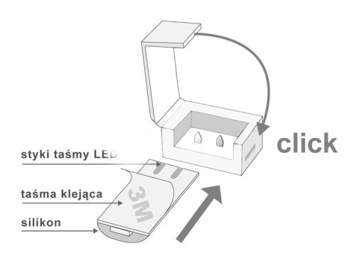 Konektor Double CLICK pre 10 mm silikónové pásky