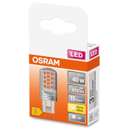 G9 LED žiarovka CAPSULE 4,2W = 40W 2700K OSRAM