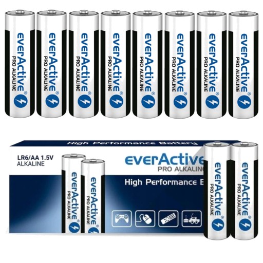 10x LR6 AA BATÉRIE ALKALICKÉ BATÉRIE everActive