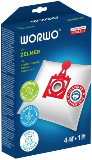 Vrecká do vysávača Worwo Zelmer ZMB03K, 4 kusy