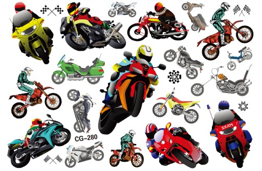 Umývateľné tetovanie pre deti MOTORY CG280