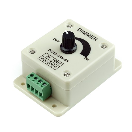 LED STMÍVAČ regulátor 12V-24V 8A 96W PWM