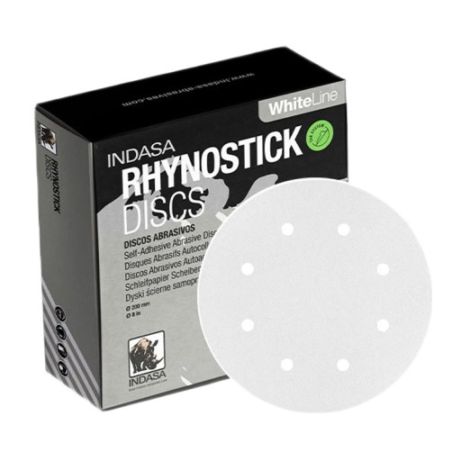 INDASA Rhynogrip Biely brúsny kotúč 125/8H P80