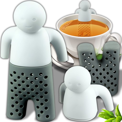 SITKO NA KÁVU NA BYLINKY S RÚČKOU SILIKÓNOVÉ MAN 1 KS TEA BREEDER