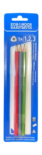 KOH-I-NOOR HARDTMUTH DREVENÉ ceruzky 1,2,3 U