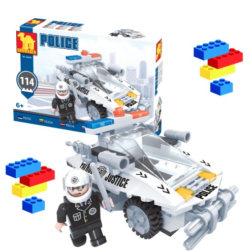 Bloky Policajné policajné vozidlo 114 prvkov DROMÁDER