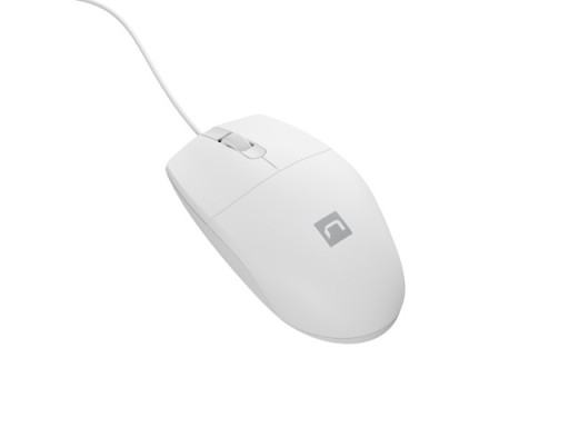 Natec RUFF 2 1000 DPI drôtová myš, biela