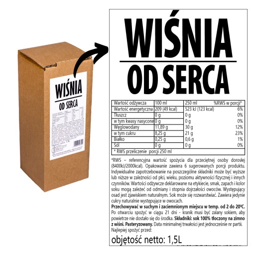 čerešňová šťava 100% čerešňa NFC čerešňa 1,5L natural lisovaná pre zdravie