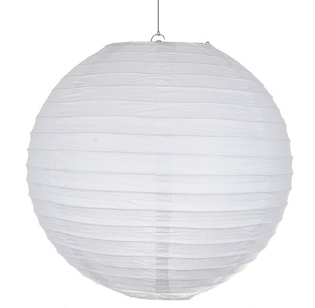 Papierový LAMPSHADE lampáš LAMPA 50cm BIELA