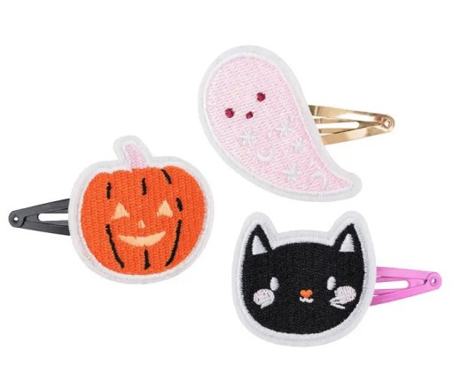 Halloweenske sponky do vlasov, mix (1 balenie / 3 ks)