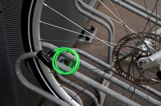 DUNLOP SPIRAL BIKE LOCK S KĽÚČOM 0,6x90CM ZELENÝ