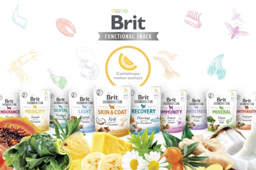 BRIT LIGHT funkčná maškrta pre psov Králik s papája 150g