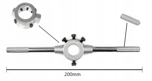 HSS DIE M5x0,80mm + SADA RUKOVÄŤKA