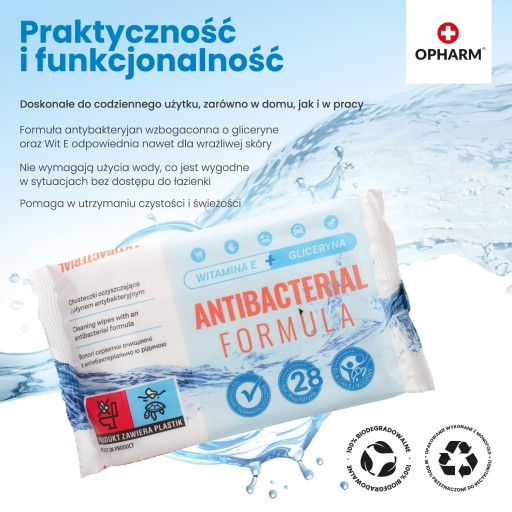 Antibakteriálne osviežujúce obrúsky 28 ks