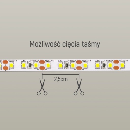 120LED VNÚTORNÝ PÁS. NEUTRÁLNY 24W/m 12V/1 METER