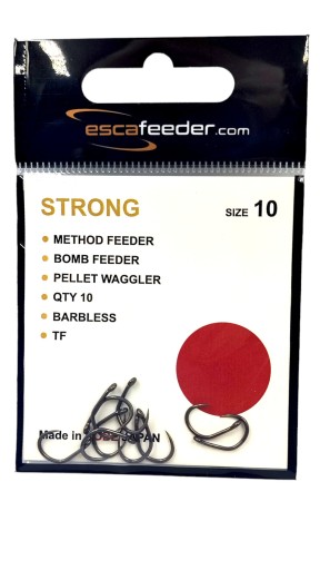Esca Feeder STRONG háčiky č. 12 method feeder 10 ks, bez protihrotu