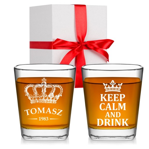 POHÁR NA WHISKY S GRAVÍNOM ZA DARČEK