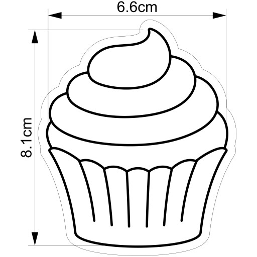 Vykrajovač na perníčky TUČNÝ ŠTVRTOK Cupcake muffin 8cm