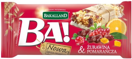 BA bar! cereálna brusnica a pomaranč 40g