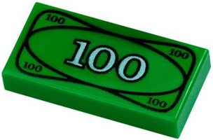 LEGO Tile 1x2 100$ bankovka 4295260 3069bpx7
