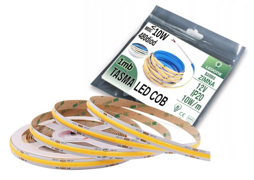 COB LED pás 12V 480 diód na meter Neon Cold 1 meter LED PRO line