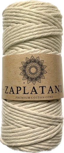 ECRU bavlnená šnúra pre Macrame 5mm 100m ECO