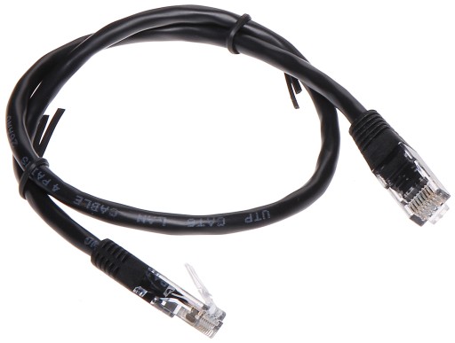 Patchcord RJ45/6/0,5-BLACK kat.6 čierny 0,5m