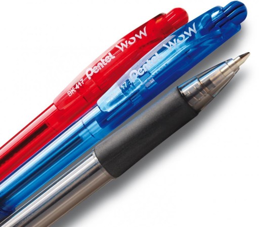 PENTEL BK 417 AUTOMATICKÉ GULIČKOVÉ PERO WOW RED x 10